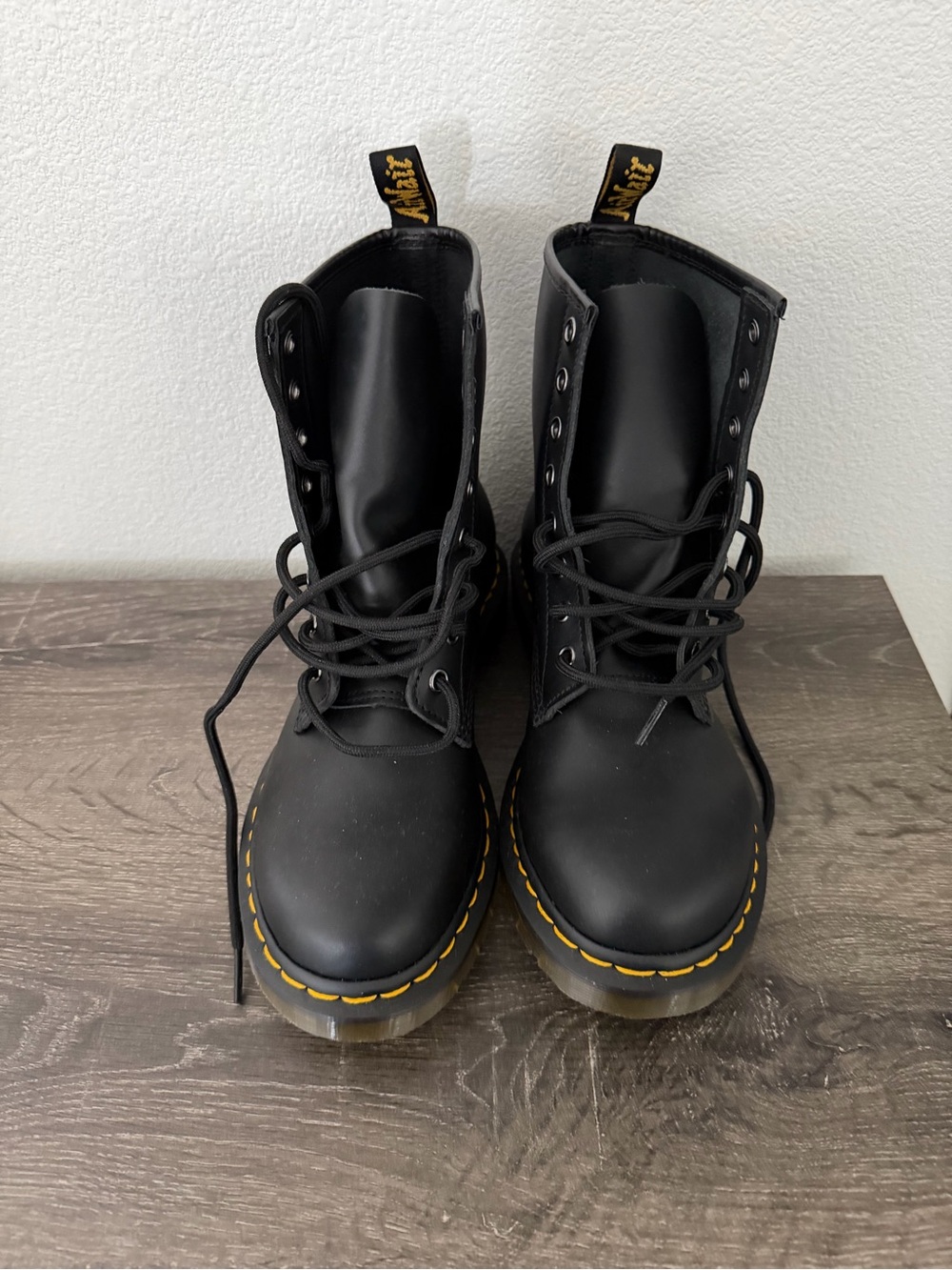 Dr. Martens Black Lace-Up Combat Boots